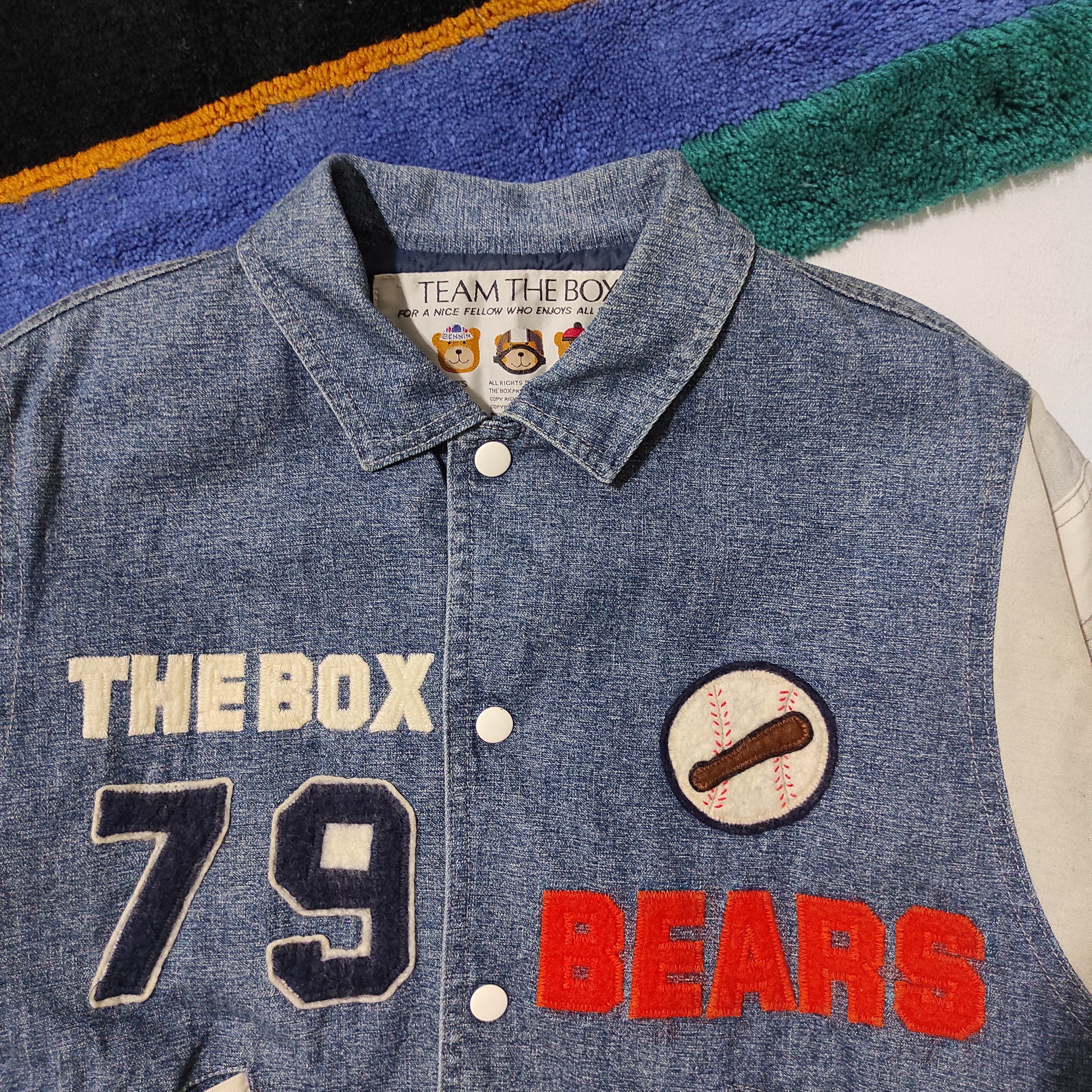 Japanese Brand VINTAGE TEAM BEAR'S THE BOX VARSITY JACKET Size US M / EU 48-50 / 2 - 10 Thumbnail