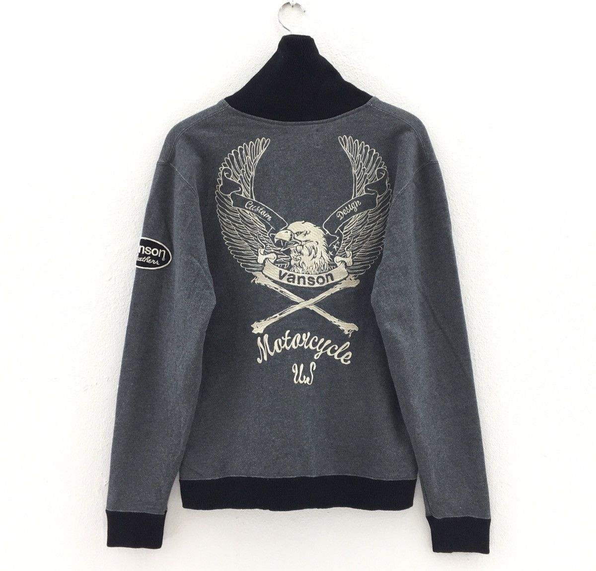 Vanson Leathers Vanson Leather Button down Sweatshirt Embroidered Big Logo Size US S / EU 44-46 / 1 - 1 Thumbnail