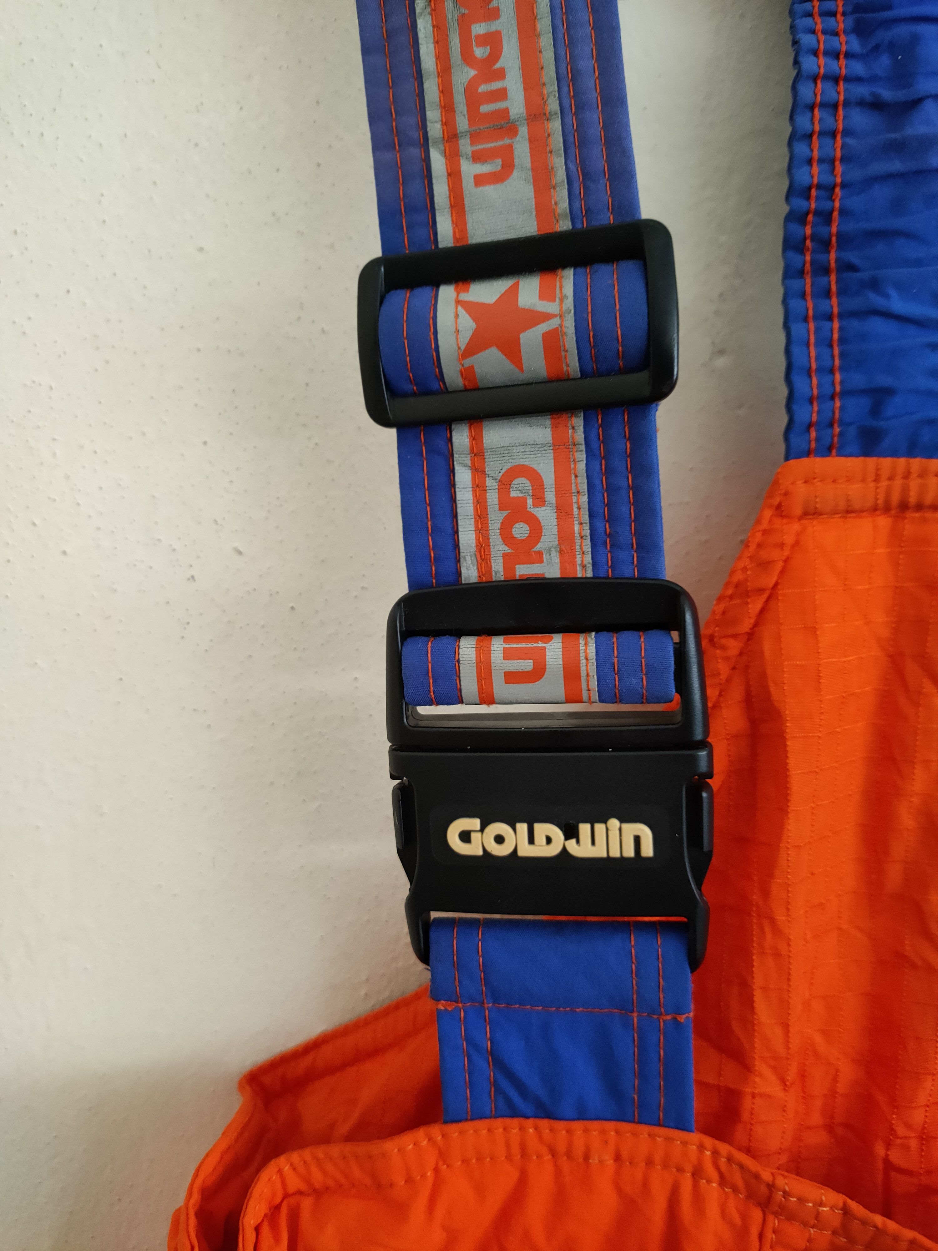 Goldwin Vintage 90s Goldwin Neon Ski Wear Pants Overall Size US 33 - 7 Thumbnail