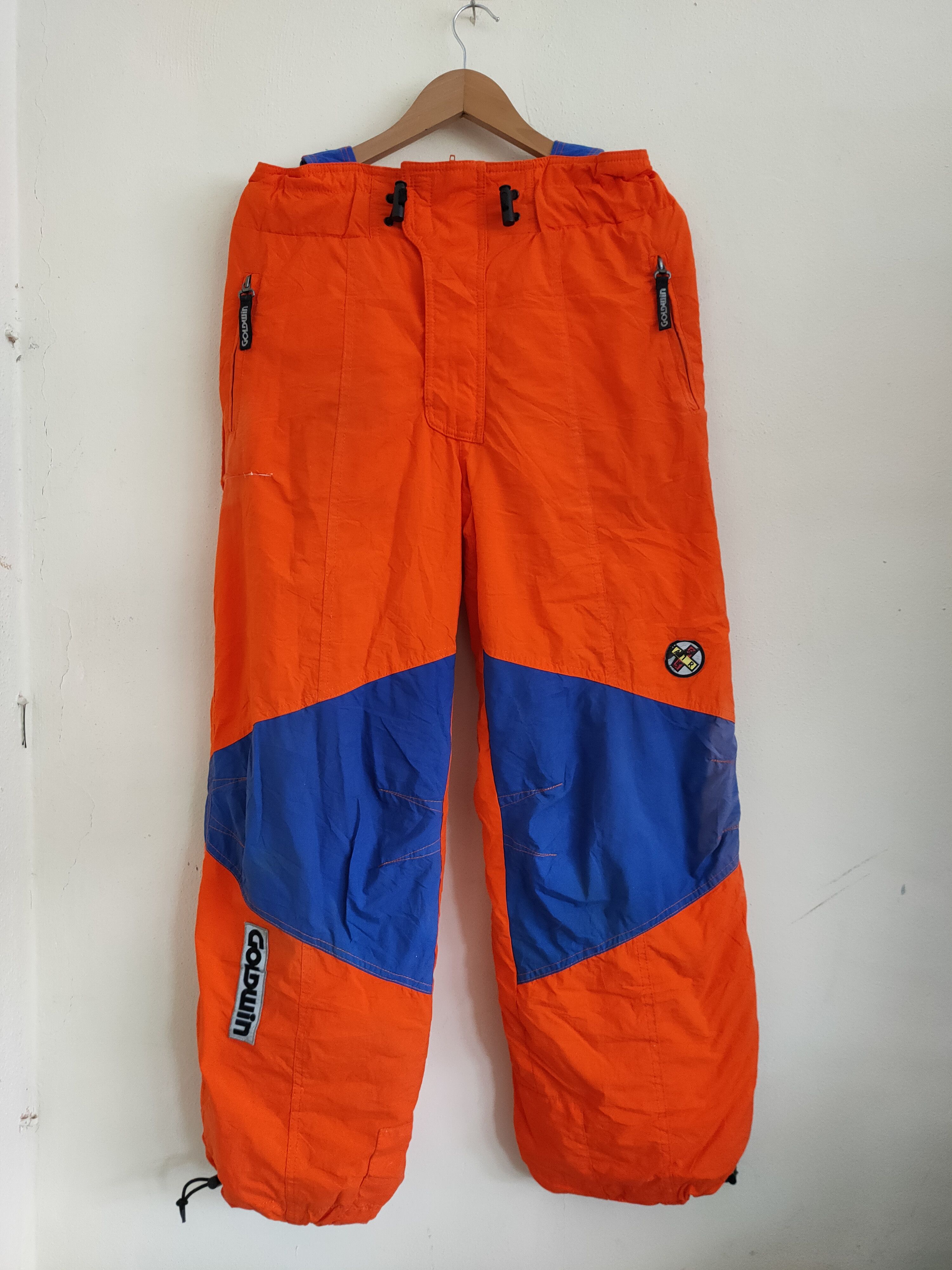 Goldwin Vintage 90s Goldwin Neon Ski Wear Pants Overall Size US 33 - 1 Thumbnail