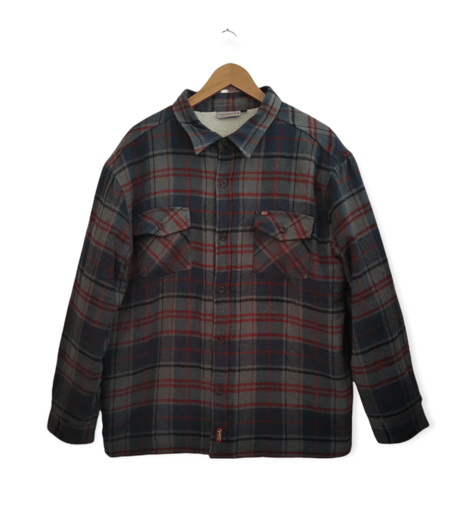 Flannel × Quiksilver × Vintage Vintage Flannel quicksilver Fleece like Travis Scott Size US XL / EU 56 / 4 - 1 Thumbnail