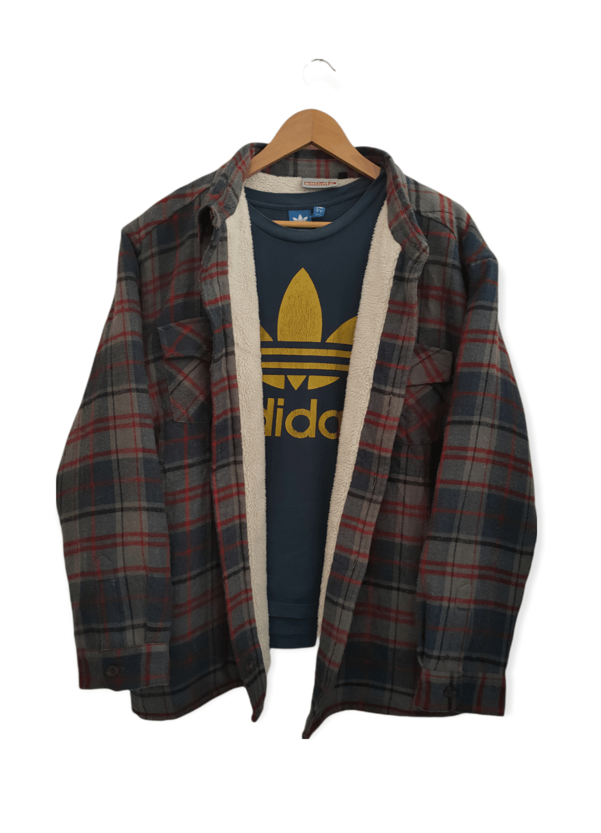 Flannel × Quiksilver × Vintage Vintage Flannel quicksilver Fleece like Travis Scott Size US XL / EU 56 / 4 - 3 Thumbnail