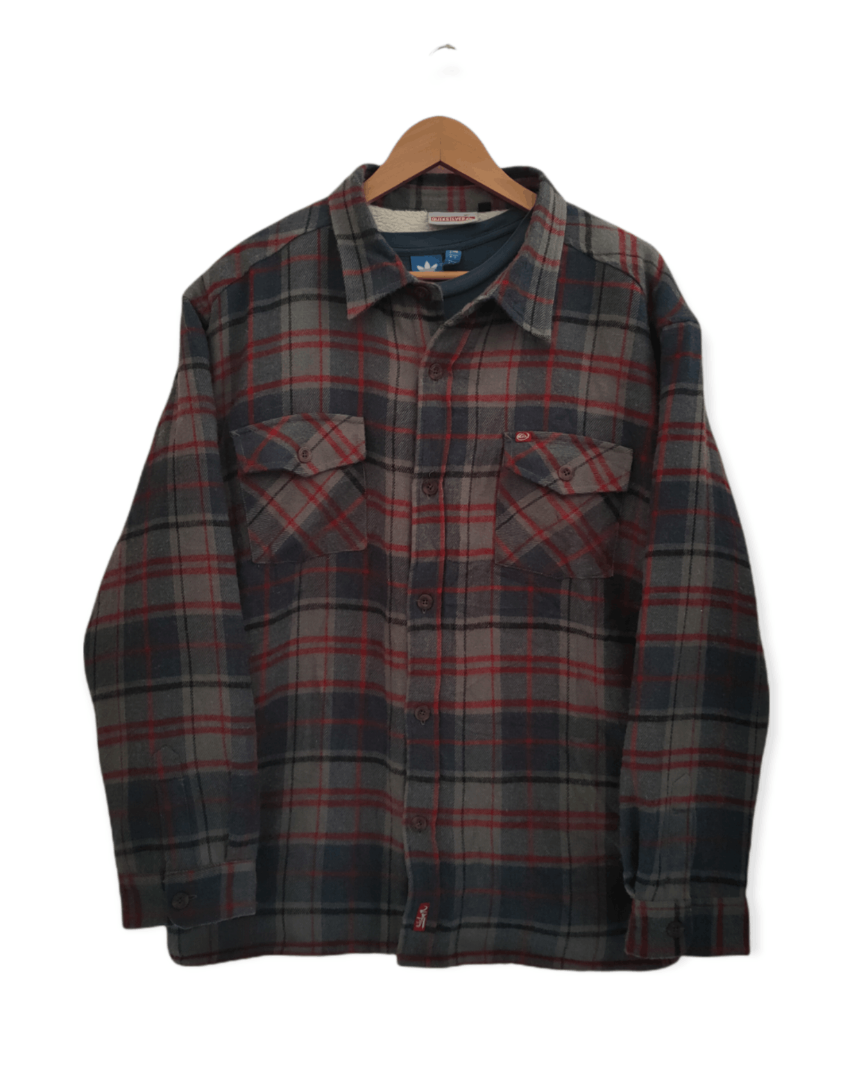 Flannel × Quiksilver × Vintage Vintage Flannel quicksilver Fleece like Travis Scott Size US XL / EU 56 / 4 - 4 Thumbnail