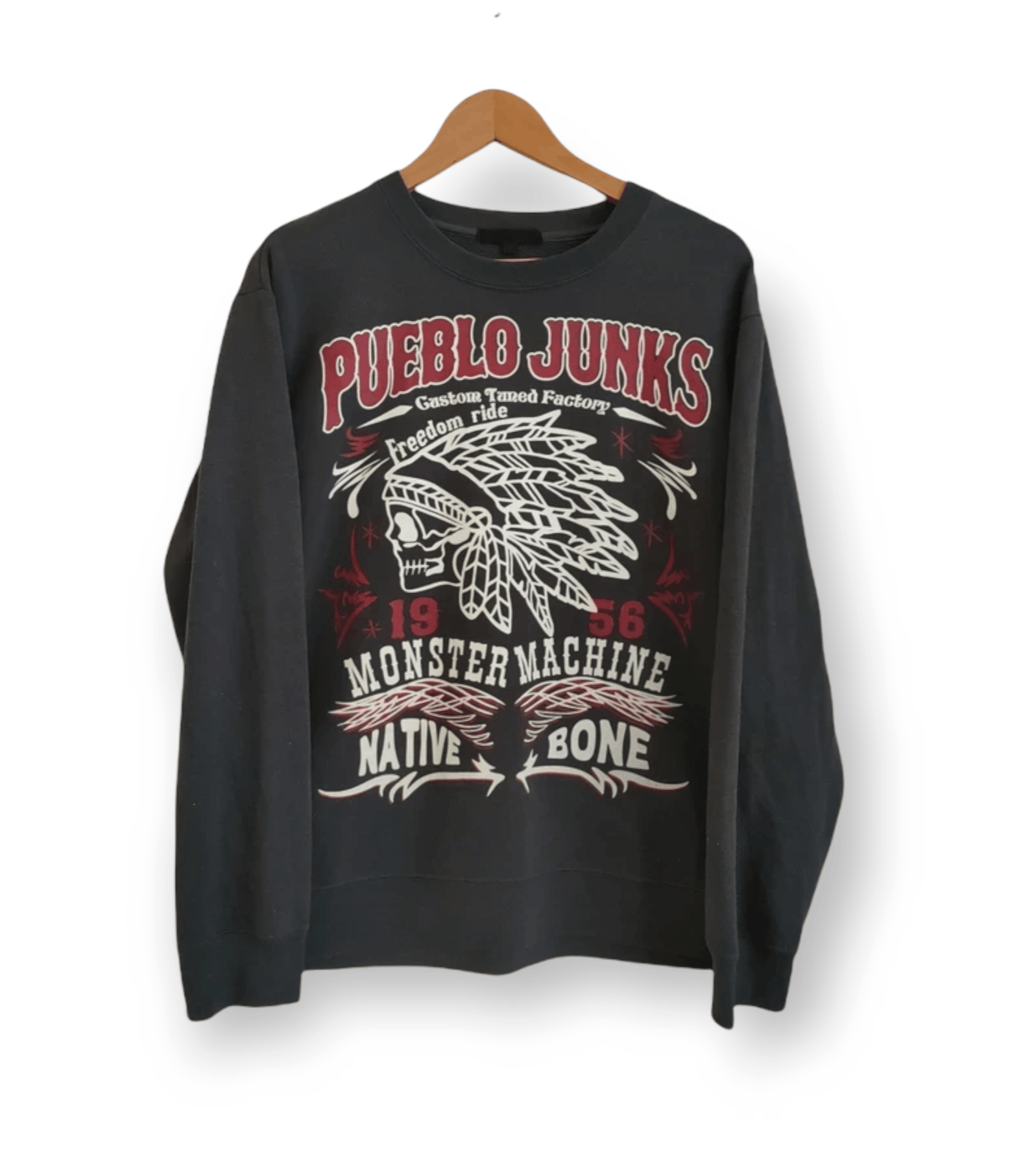 Japanese Brand × Vintage Pueblo Junks Full Drive Freedom Ride Sweatshirt Size US L / EU 52-54 / 3 - 1 Thumbnail