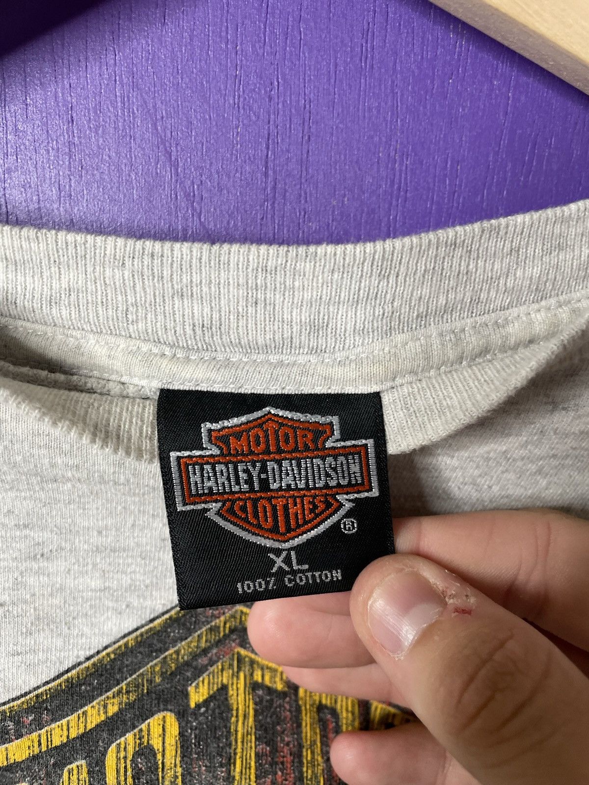 Harley Davidson × Vintage Vintage Harley Davidson Cowboy boots t-shirt Size US XL / EU 56 / 4 - 4 Thumbnail