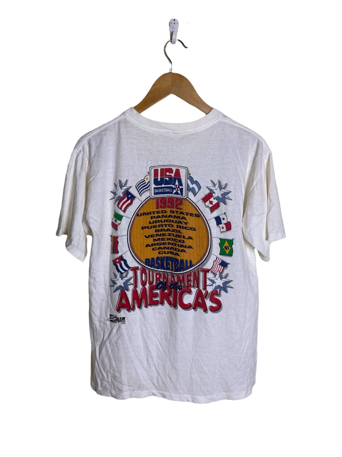 Salem Sportswear × Vintage Vintage 1991 USA Dream Team Tshirt Size US M / EU 48-50 / 2 - 4 Thumbnail