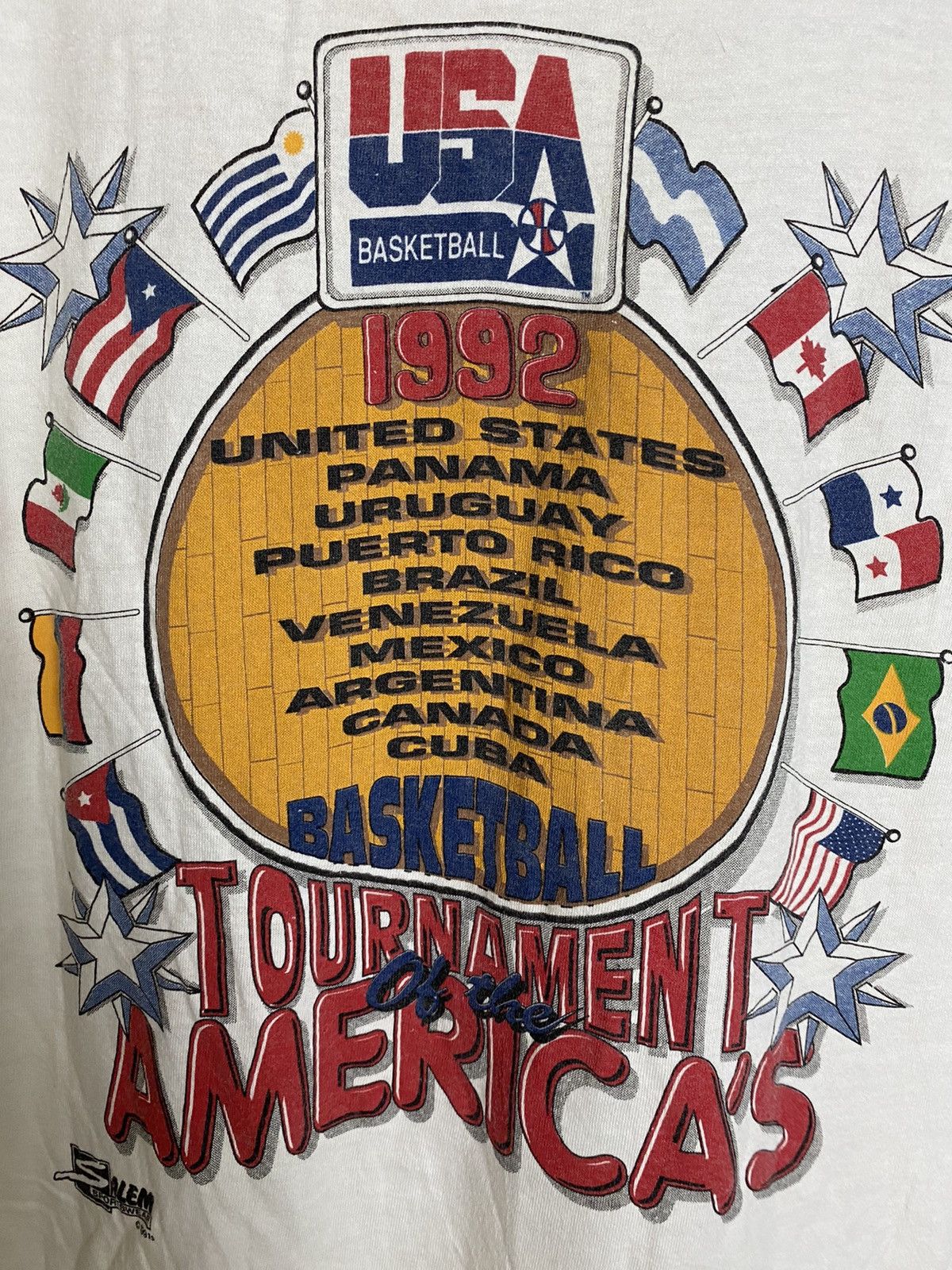 Salem Sportswear × Vintage Vintage 1991 USA Dream Team Tshirt Size US M / EU 48-50 / 2 - 5 Thumbnail