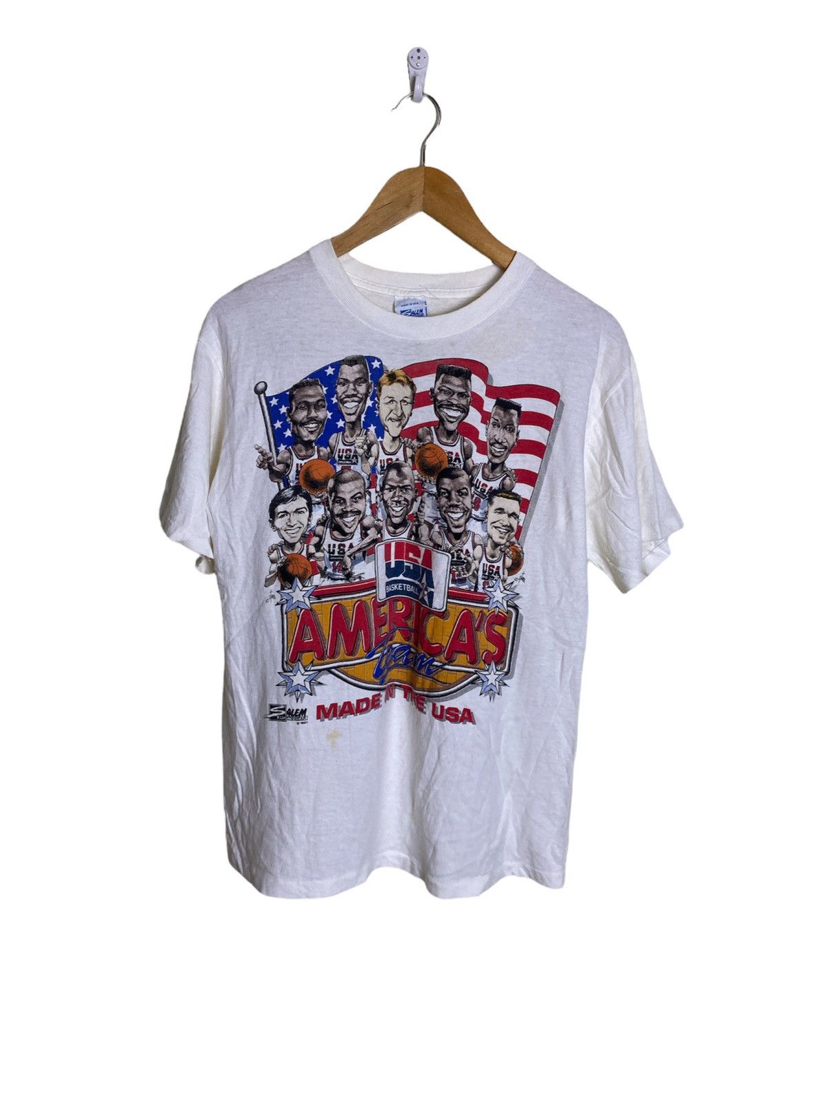 Salem Sportswear × Vintage Vintage 1991 USA Dream Team Tshirt Size US M / EU 48-50 / 2 - 1 Thumbnail