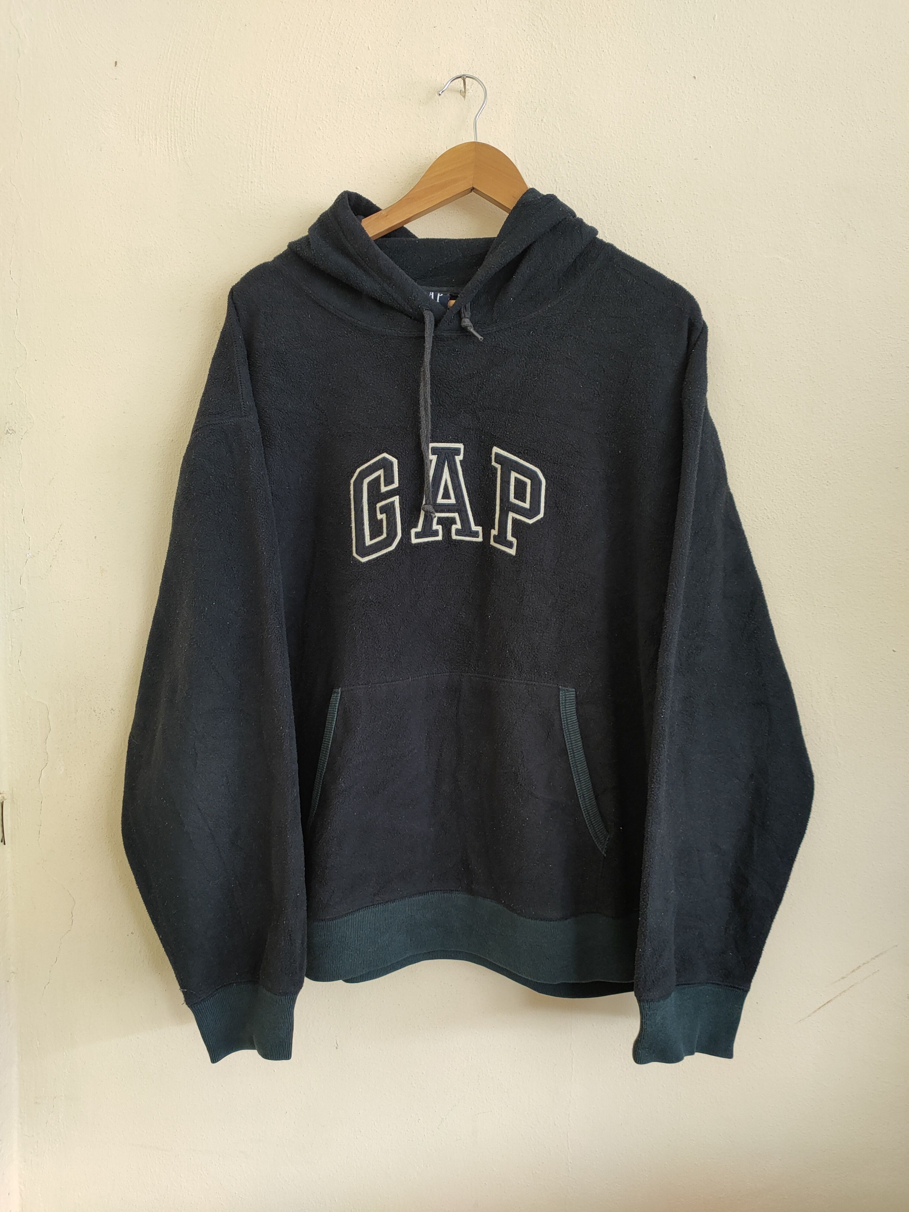 Gap × Vintage Vintage Gap Fleece Pullover Hoodie Size US XL / EU 56 / 4 - 1 Thumbnail