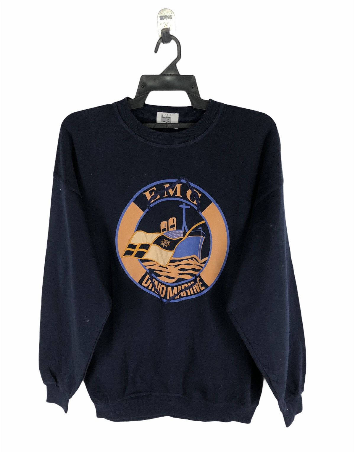 Vintage MODIGLIANI EMG DINO MARINE Italy Sweatshirt Large Vintage Size US M / EU 48-50 / 2 - 1 Thumbnail