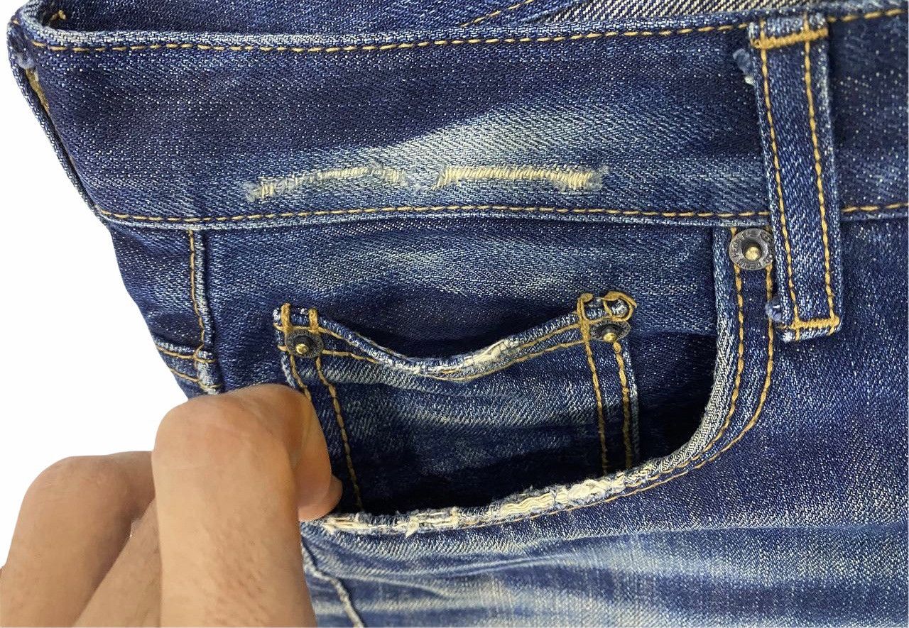 Japanese Brand Denim People's Republic Nice Colour Design Denim Jeans cw21 Size US 31 - 5 Thumbnail