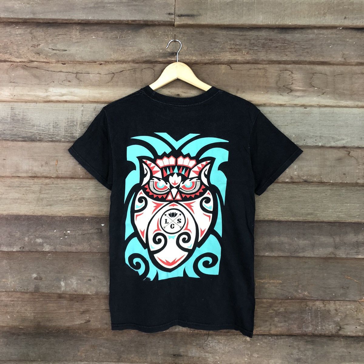 LCS Lotus Black Short SLeeve Tshirt #3520