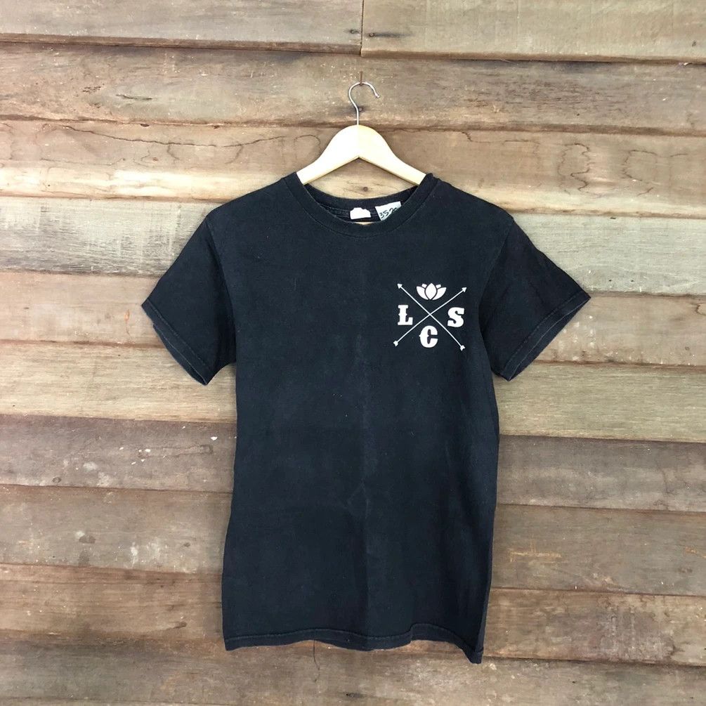 Japanese Brand LCS Lotus Black Short SLeeve Tshirt #3520 Size US S / EU 44-46 / 1 - 10 Thumbnail