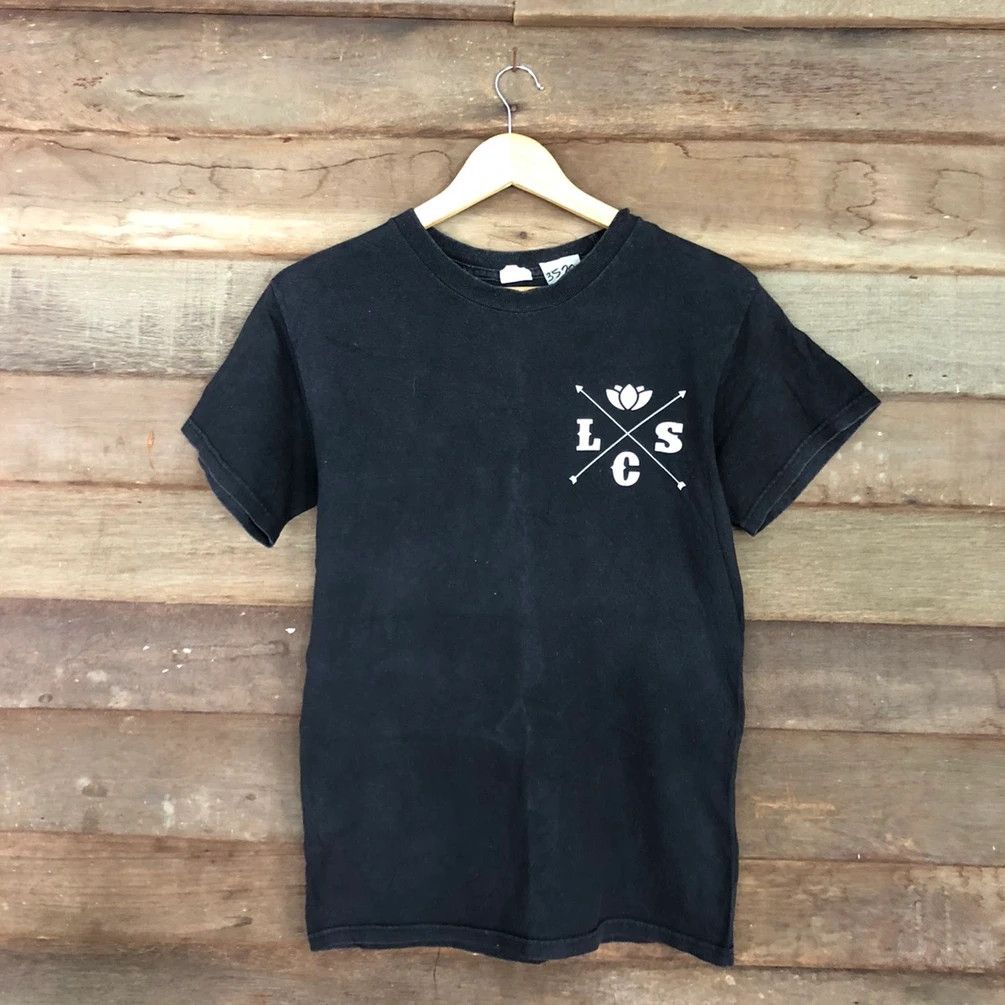 Japanese Brand LCS Lotus Black Short SLeeve Tshirt #3520 Size US S / EU 44-46 / 1 - 6 Thumbnail