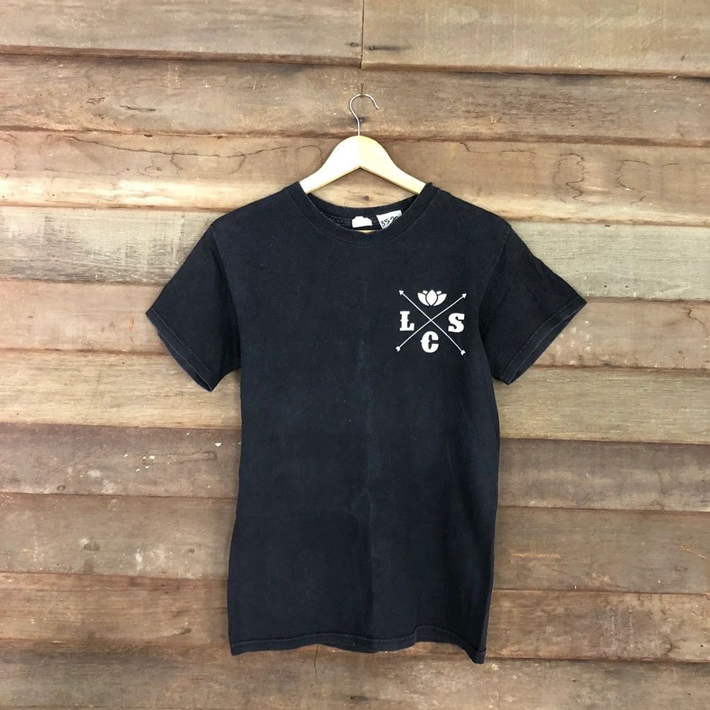 Japanese Brand LCS Lotus Black Short SLeeve Tshirt #3520 Size US S / EU 44-46 / 1 - 12 Thumbnail