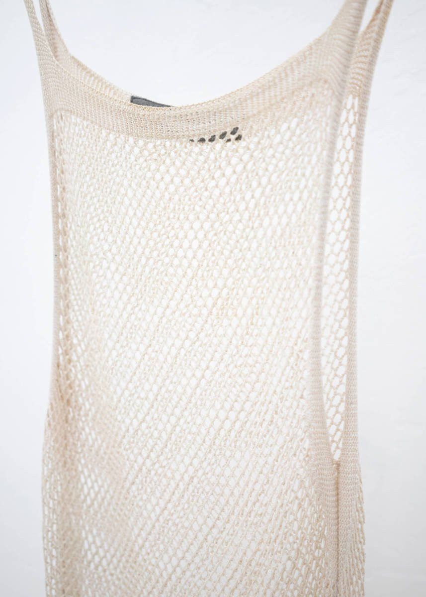 image of Rick Owens Ss08 Mesh Tank in Ivory, Men's (Size Medium)