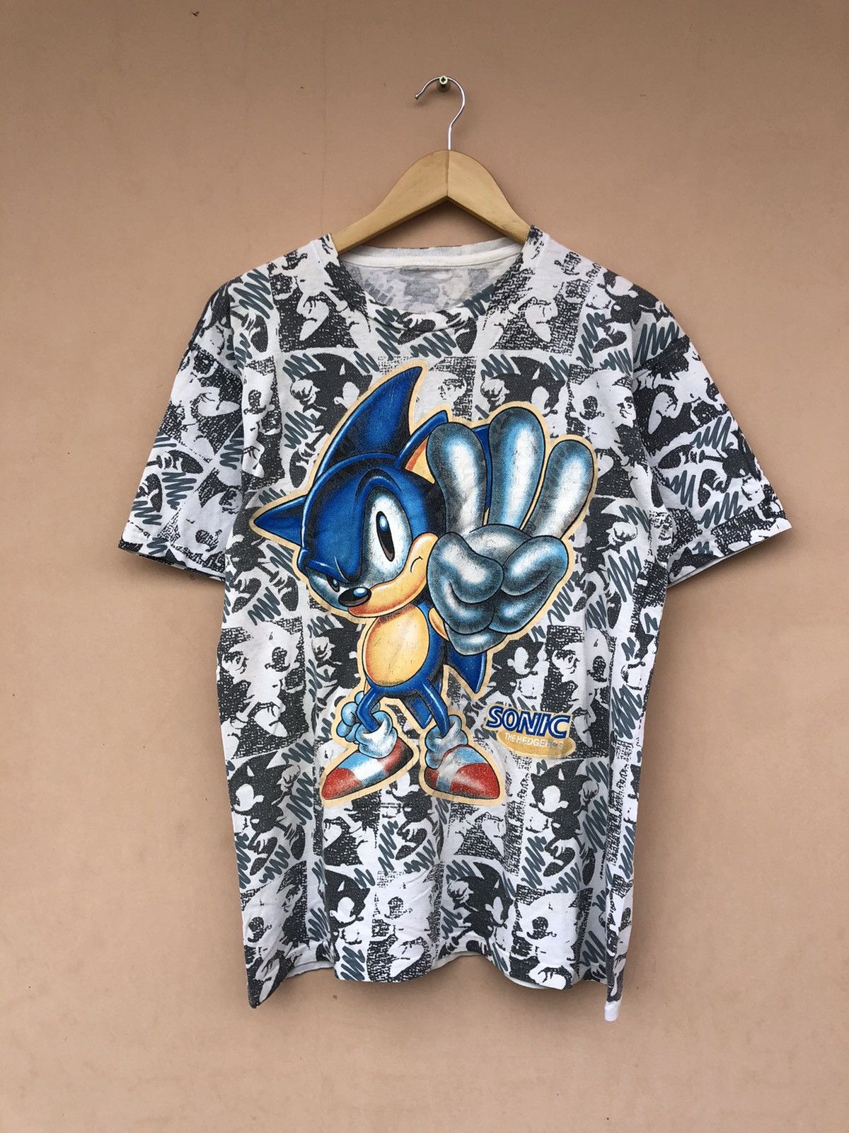 Cartoon Network Vintage 1991/92 Sonic The Hedgehog Sega Promo All Print Tee Size US L / EU 52-54 / 3 - 1 Thumbnail