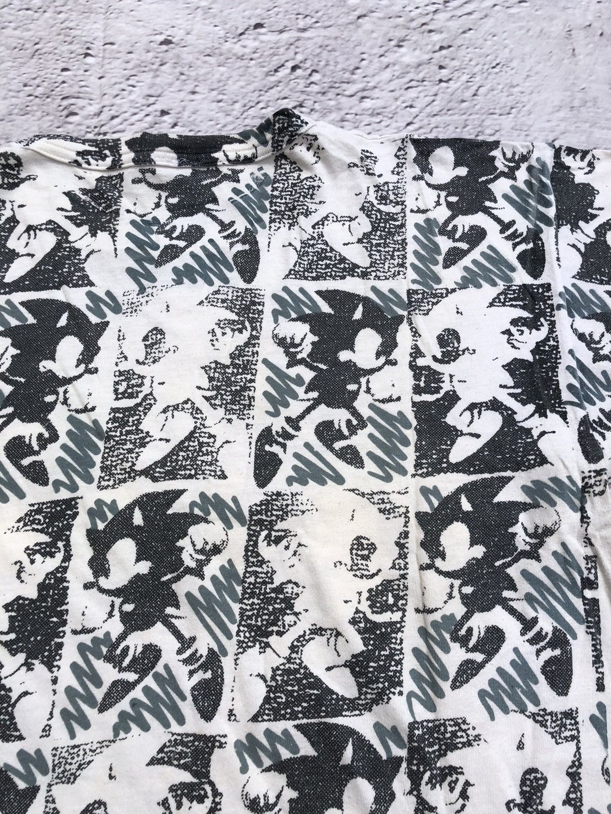 Cartoon Network Vintage 1991/92 Sonic The Hedgehog Sega Promo All Print Tee Size US L / EU 52-54 / 3 - 18 Thumbnail