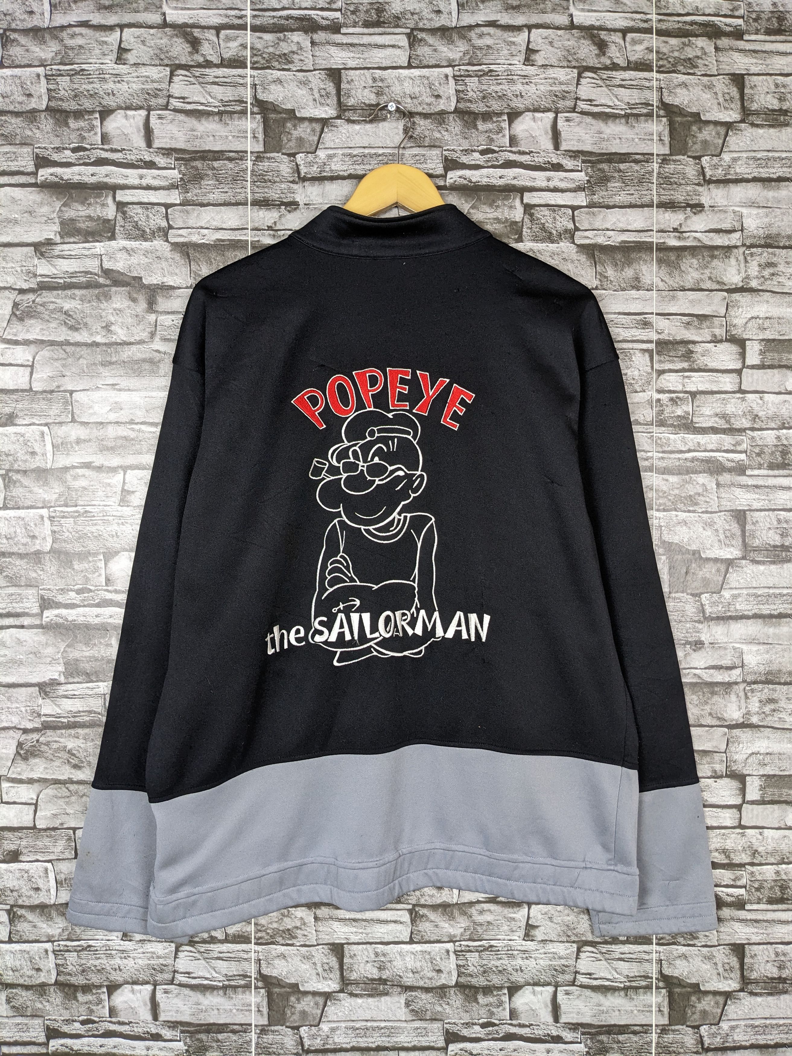 Cartoon Network Vintage Popeye Parka Jacket Sweater Full Zipper Cartoon Size US XL / EU 56 / 4 - 5 Thumbnail