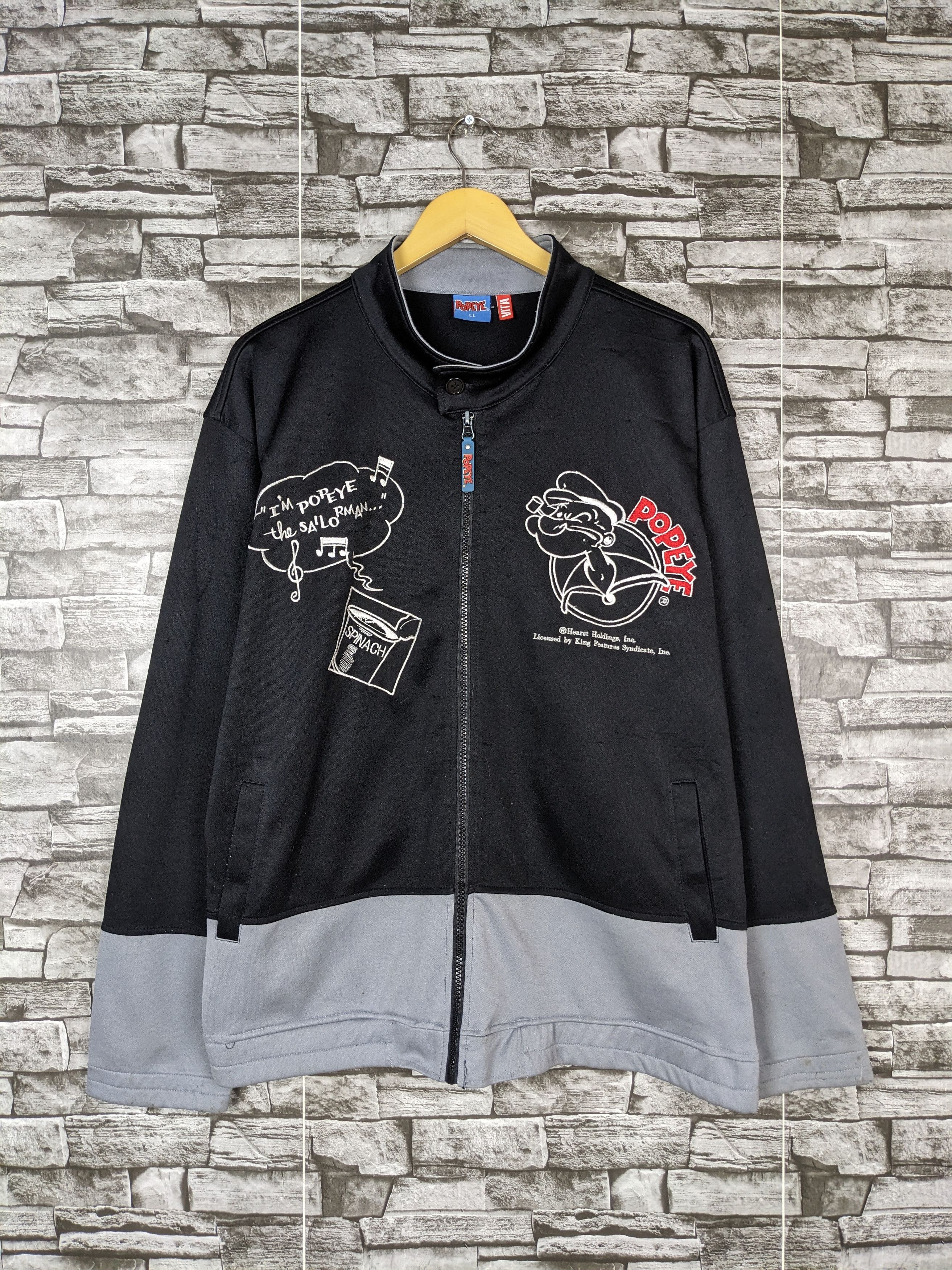 Cartoon Network Vintage Popeye Parka Jacket Sweater Full Zipper Cartoon Size US XL / EU 56 / 4 - 2 Thumbnail