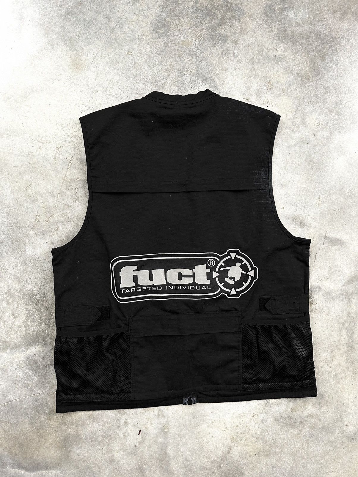 image of Fuct Targeted Individual Crosshairs Tactical Tech Vest Black, Men's (Size Large)