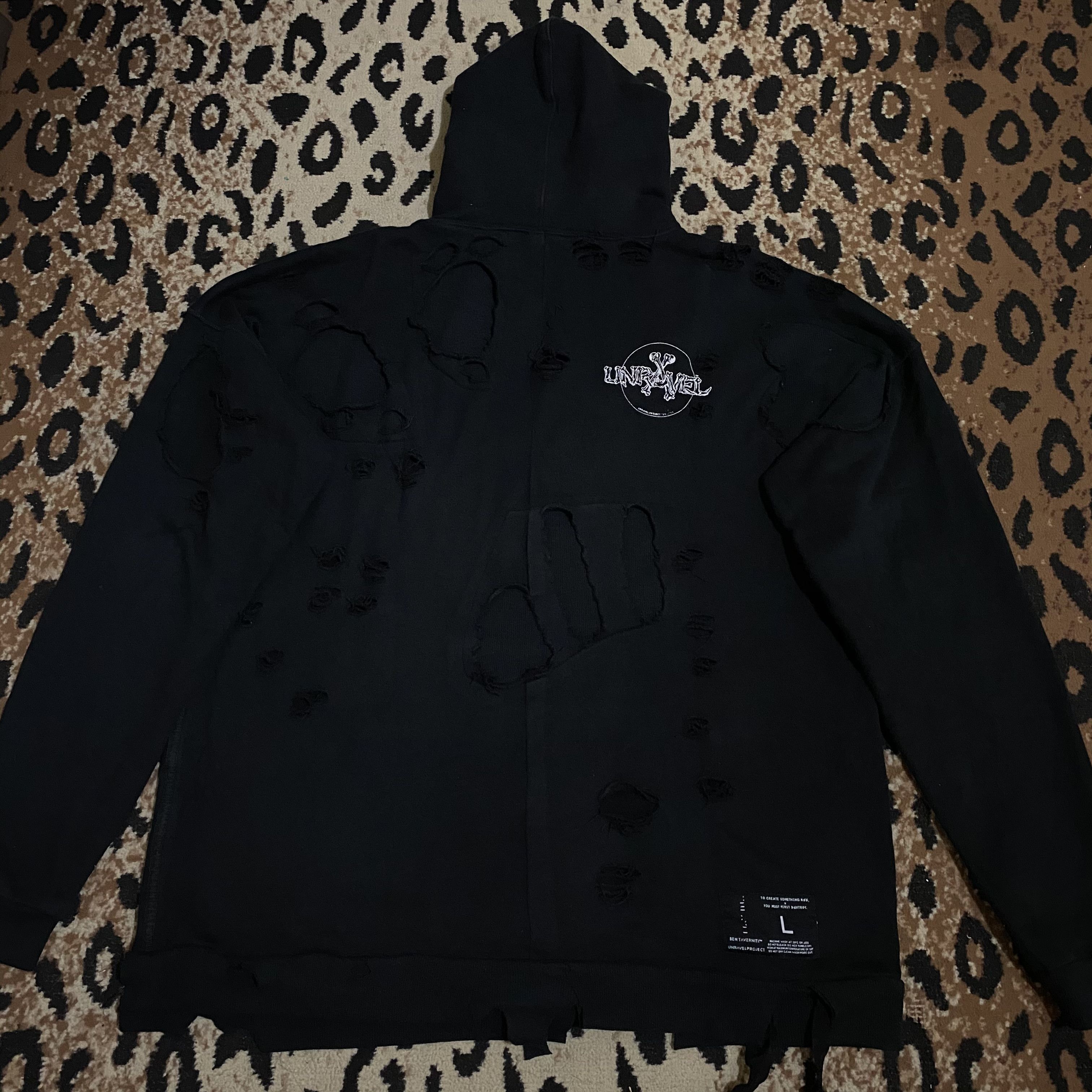 Ben Taverniti Unravel Project BEN TAVERNITI “UNRAVEL PROJECT” Bones HOODIE Size US L / EU 52-54 / 3 - 4 Thumbnail