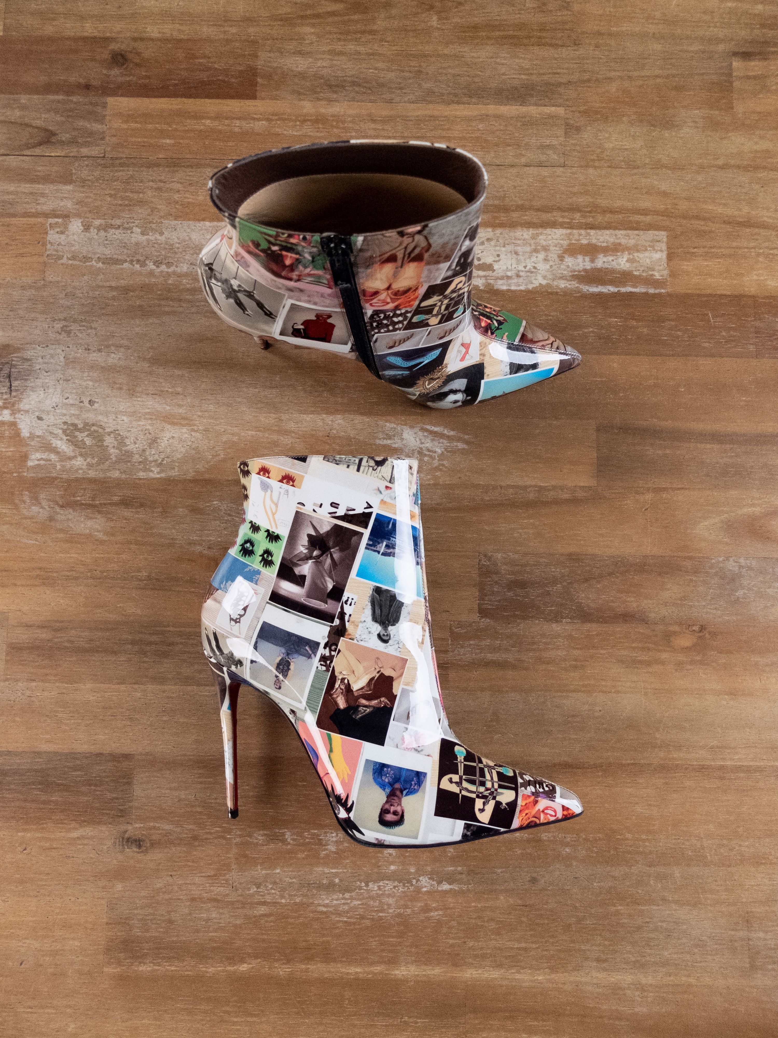 CHRISTIAN LOUBOUTIN So Kate white patent leather ankle boots