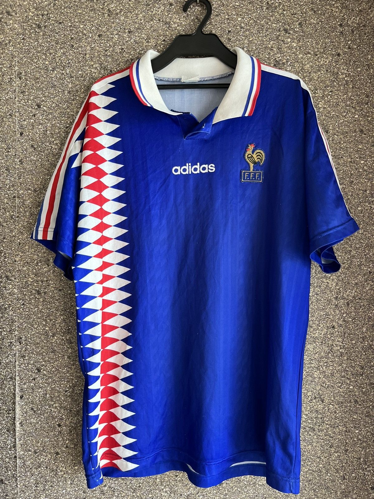 Vintage France Footbal Federation Adidas ft83 Size US L / EU 52-54 / 3 - 1 Thumbnail