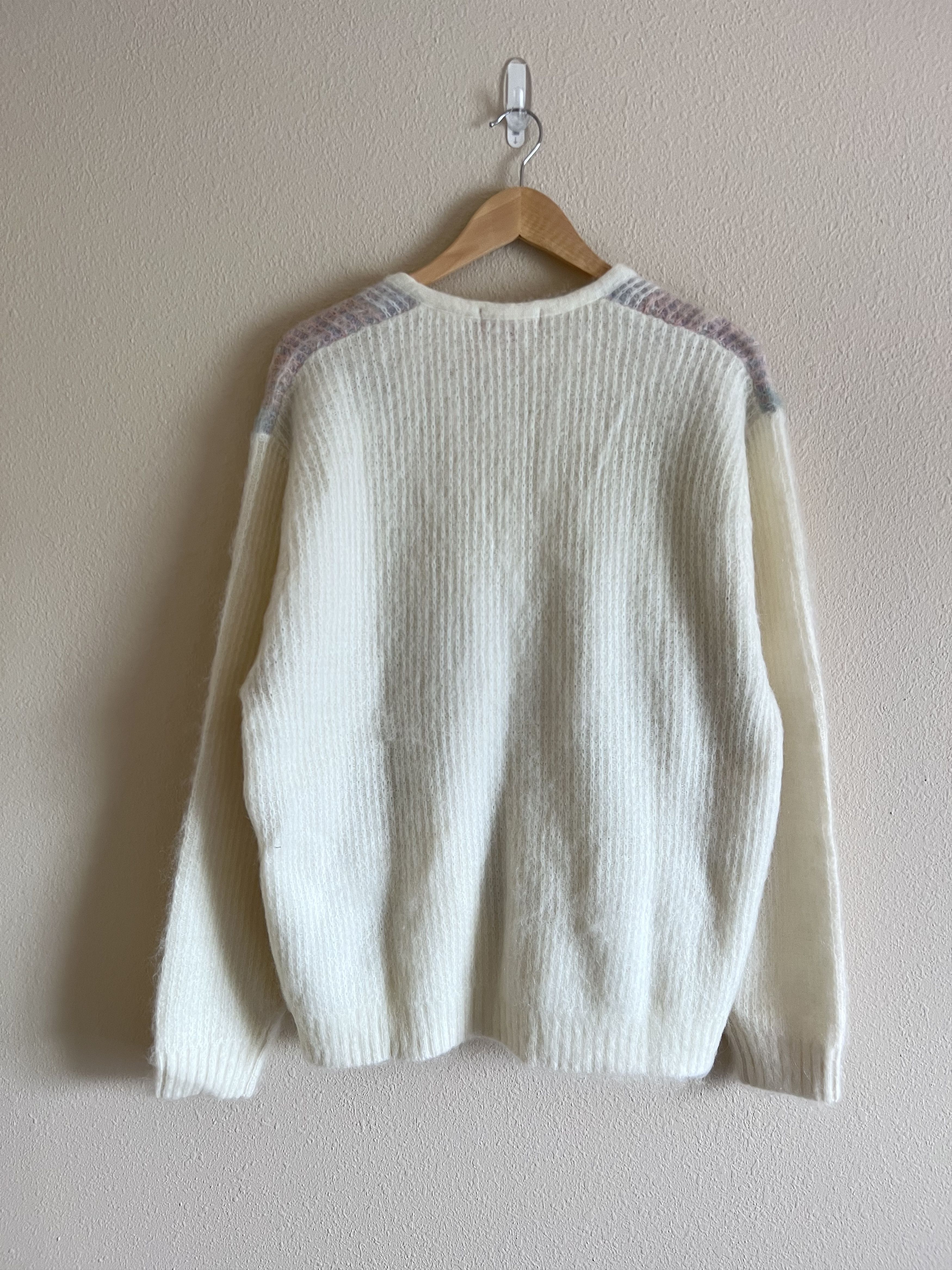 Supreme Supreme Brushed Grid Mohair Cardigan White Size US L / EU 52-54 / 3 - 3 Thumbnail