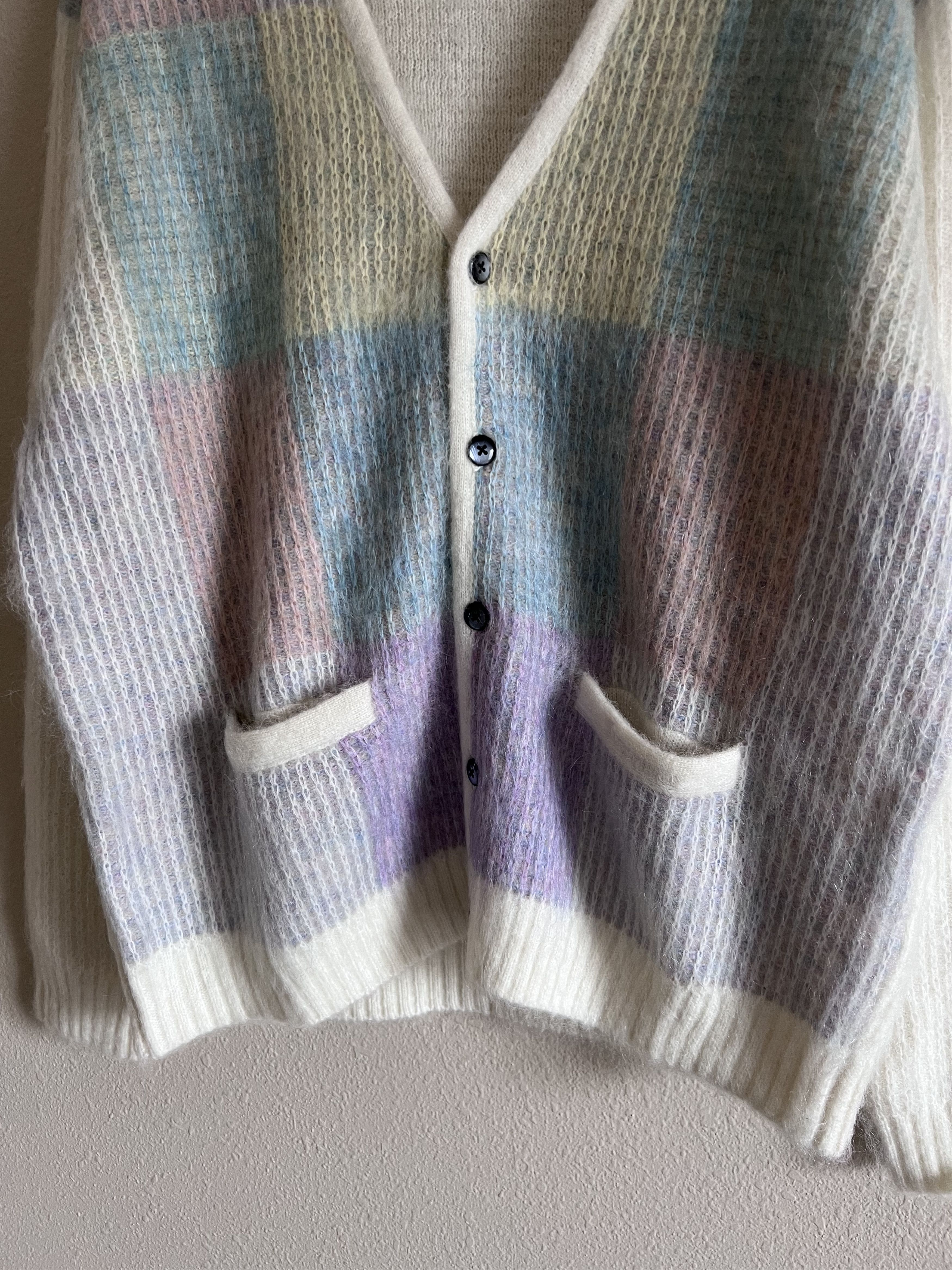 Supreme Supreme Brushed Grid Mohair Cardigan White | Grailed
