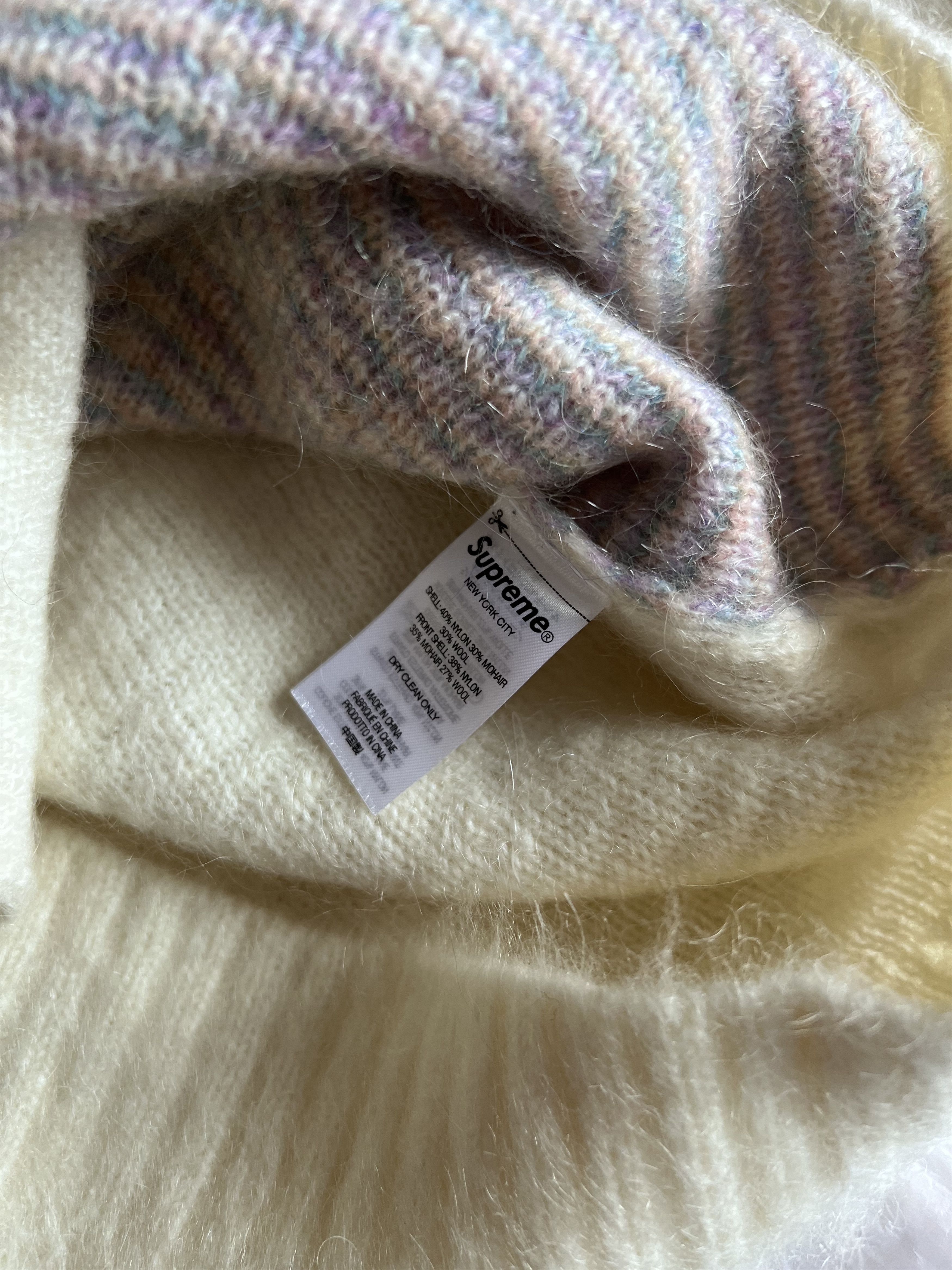 Supreme Supreme Brushed Grid Mohair Cardigan White Size US L / EU 52-54 / 3 - 5 Thumbnail