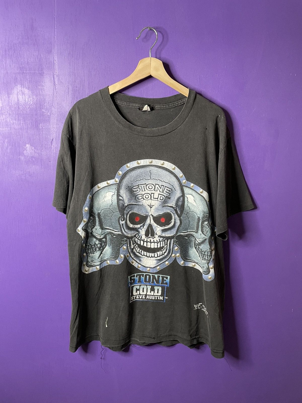 Vintage × WWF Vintage 90s Stone cold do it the hard way t-shirt Size US XL / EU 56 / 4 - 1 Thumbnail
