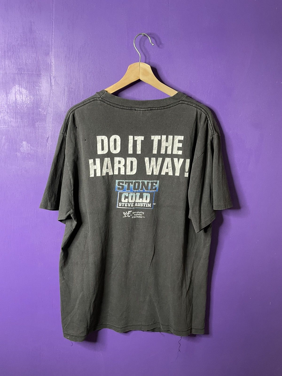 Vintage × WWF Vintage 90s Stone cold do it the hard way t-shirt Size US XL / EU 56 / 4 - 2 Thumbnail