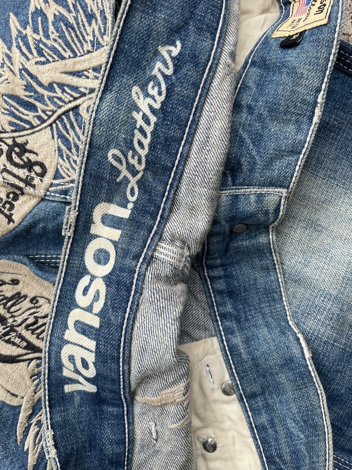 Vanson Leathers Vanson Leather Emboiderey Design Denim Size US 36 / EU 52 - 14 Thumbnail