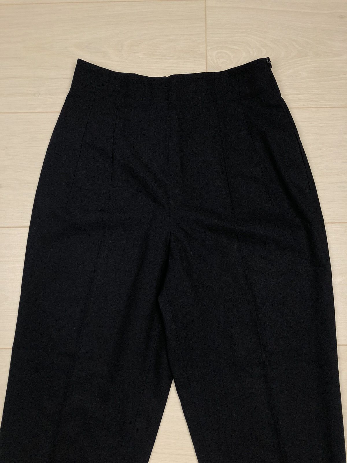 Jil Sander × Vintage Jil Sander Pants Cropped Cotton Navy Drawstring 36 Straight Size 30" / US 8 / IT 44 - 3 Thumbnail