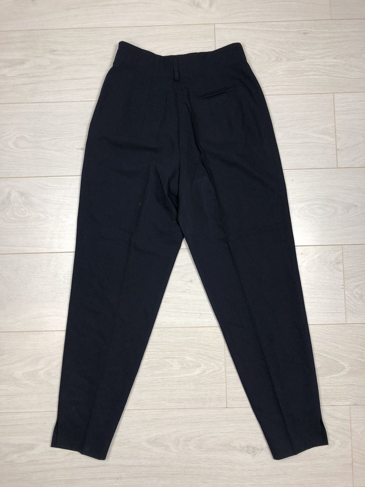 Jil Sander × Vintage Jil Sander Pants Cropped Cotton Navy Drawstring 36 Straight Size 30" / US 8 / IT 44 - 5 Thumbnail