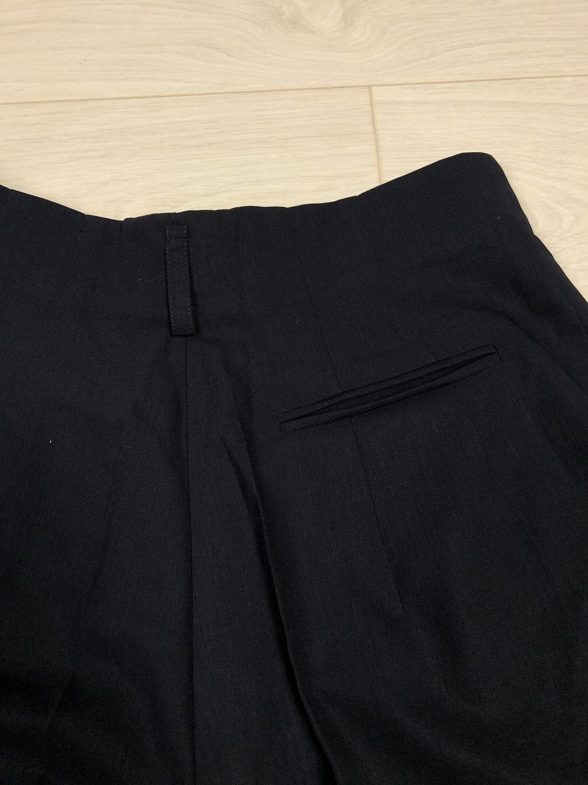 Jil Sander × Vintage Jil Sander Pants Cropped Cotton Navy Drawstring 36 Straight Size 30" / US 8 / IT 44 - 7 Thumbnail