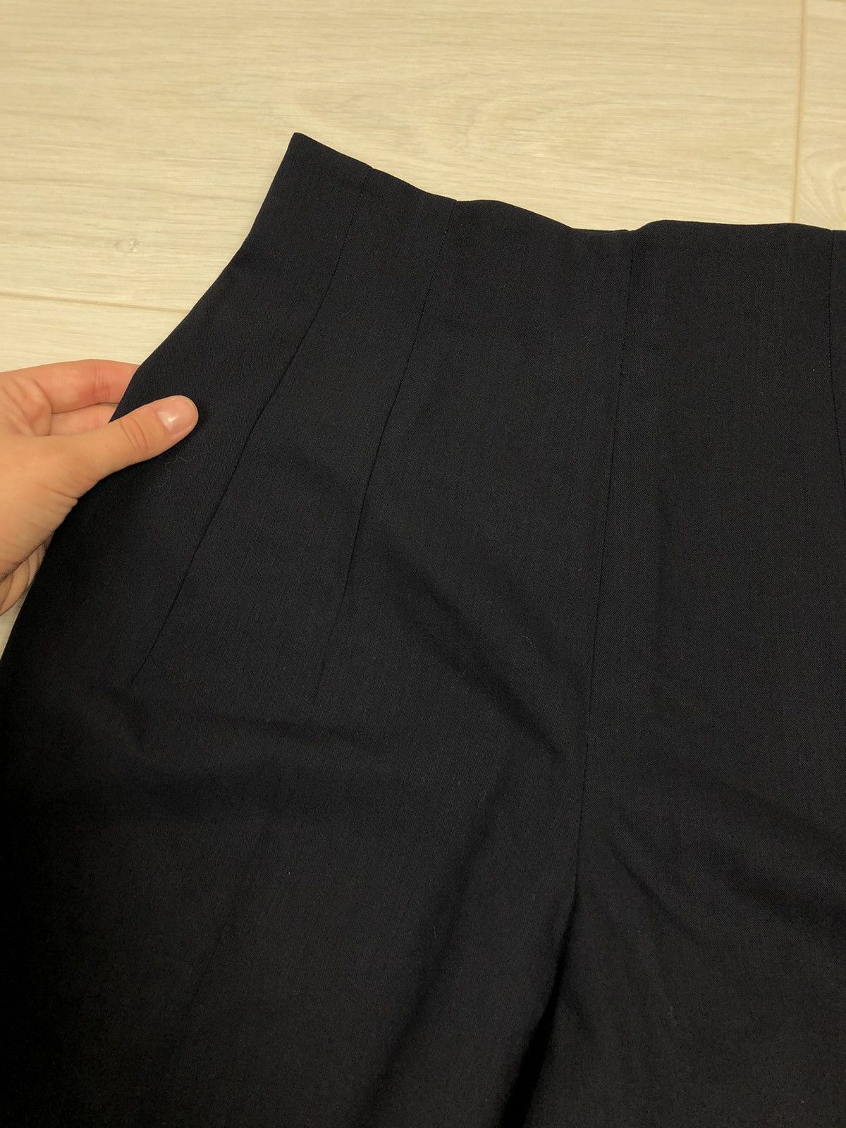 Jil Sander × Vintage Jil Sander Pants Cropped Cotton Navy Drawstring 36 Straight Size 30" / US 8 / IT 44 - 4 Thumbnail