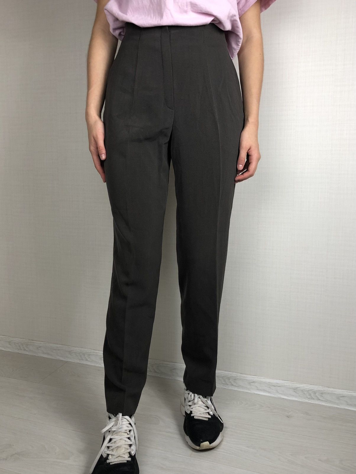 Jil Sander × Vintage Jil Sander Pants Cropped Olive Drawstring 36 Straight Size 28" / US 6 / IT 42 - 1 Thumbnail