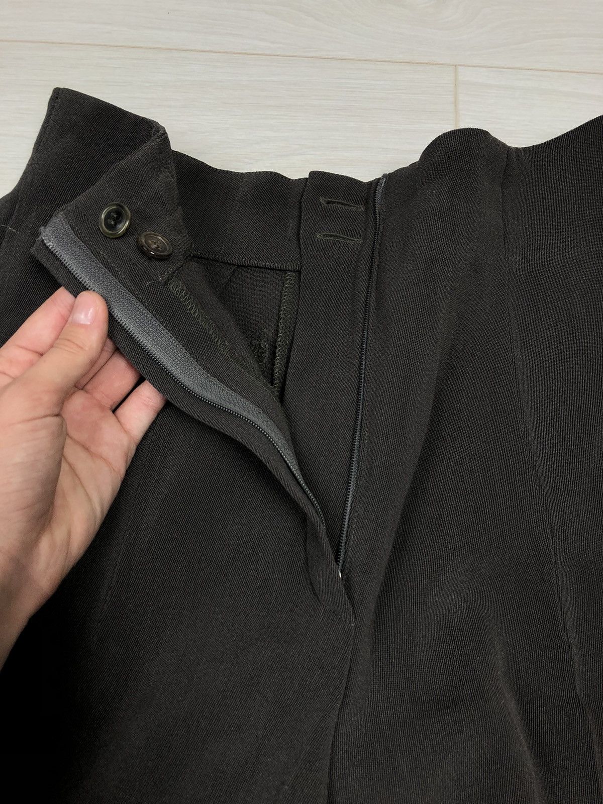 Jil Sander × Vintage Jil Sander Pants Cropped Olive Drawstring 36 Straight Size 28" / US 6 / IT 42 - 5 Thumbnail