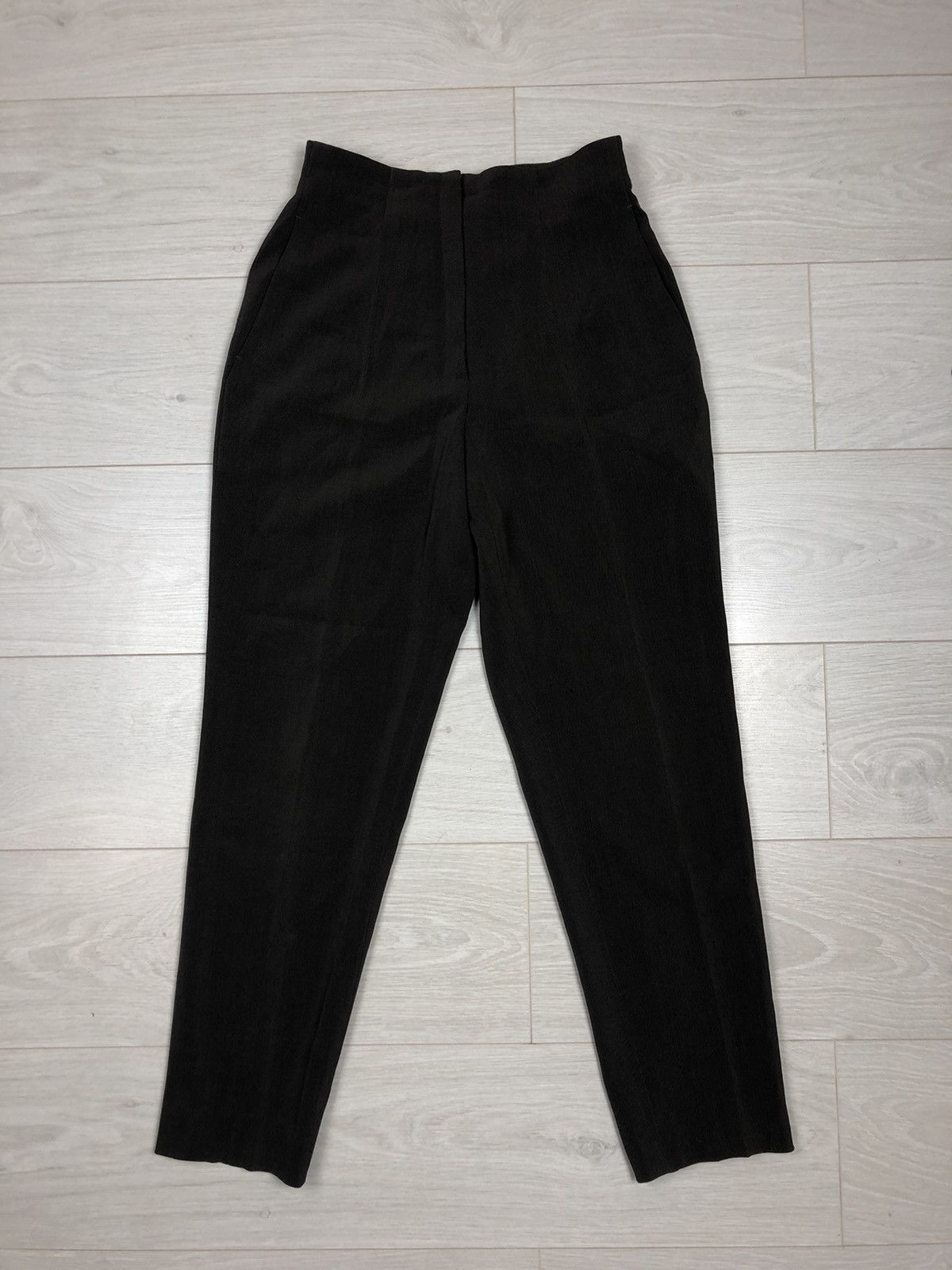 Jil Sander × Vintage Jil Sander Pants Cropped Olive Drawstring 36 Straight Size 28" / US 6 / IT 42 - 2 Thumbnail