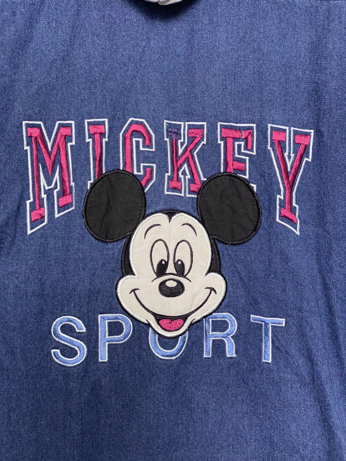 Disney Vintage Mickey Mouse Denim Cotton Hoodie Size US M / EU 48-50 / 2 - 5 Thumbnail
