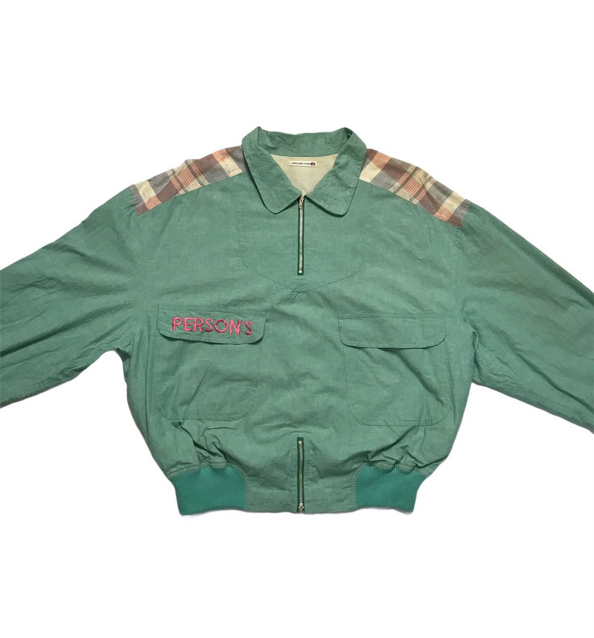 PERSON'S × Vintage Person For Men Bomber Half Zip Jacket Size US M / EU 48-50 / 2 - 1 Thumbnail
