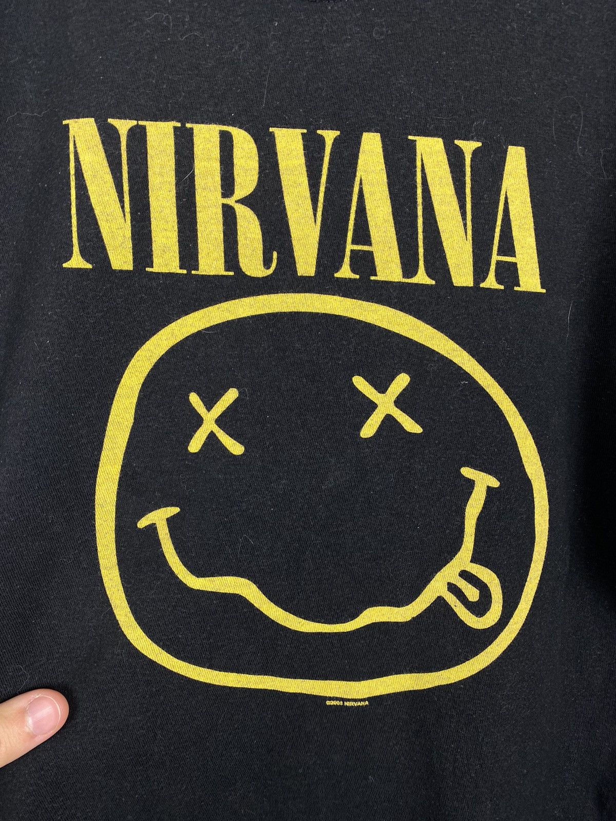 Nirvana × Vintage Rare Nirvana 2003 Smile Vintage Top T Shirt Logo 90s Merch Size L / US 10 / IT 46 - 4 Thumbnail