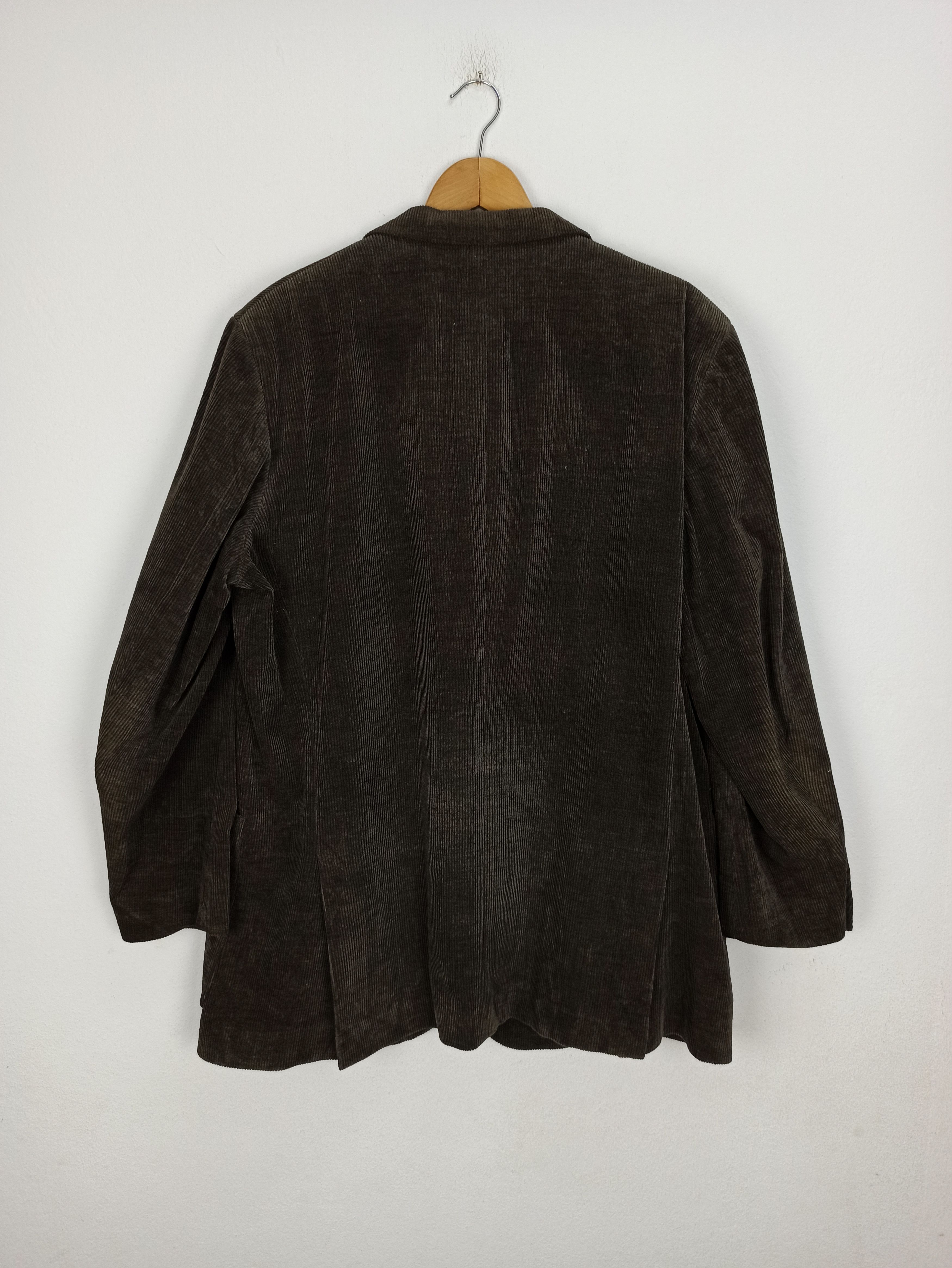 Burberry Vintage Burberry Green Corduroy Collar Coat Jacket Size US L / EU 52-54 / 3 - 3 Thumbnail