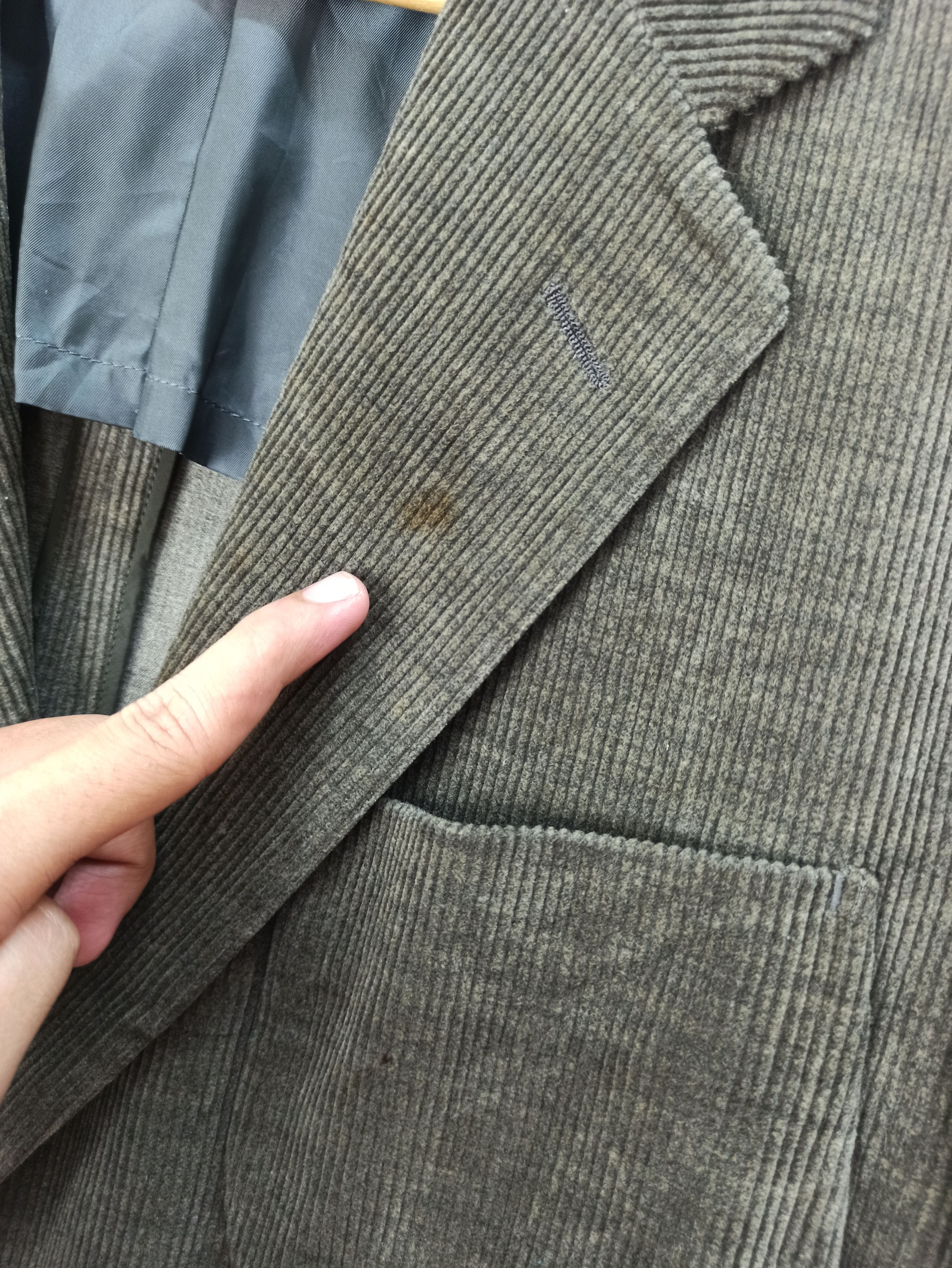 Burberry Vintage Burberry Green Corduroy Collar Coat Jacket Size US L / EU 52-54 / 3 - 4 Thumbnail