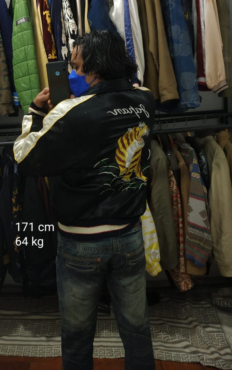 Japanese Brand Fit S to M, Vintage Reversible Wool-Rayon Sukajan Jacket Size US M / EU 48-50 / 2 - 14 Thumbnail