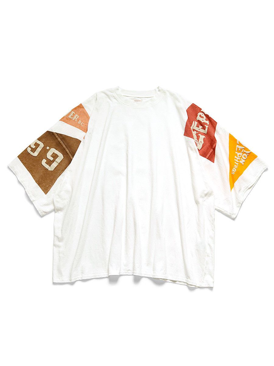 image of Kapital Zephyros Penant Huge T-Shirt in Orange Brown, Men's (Size Large)