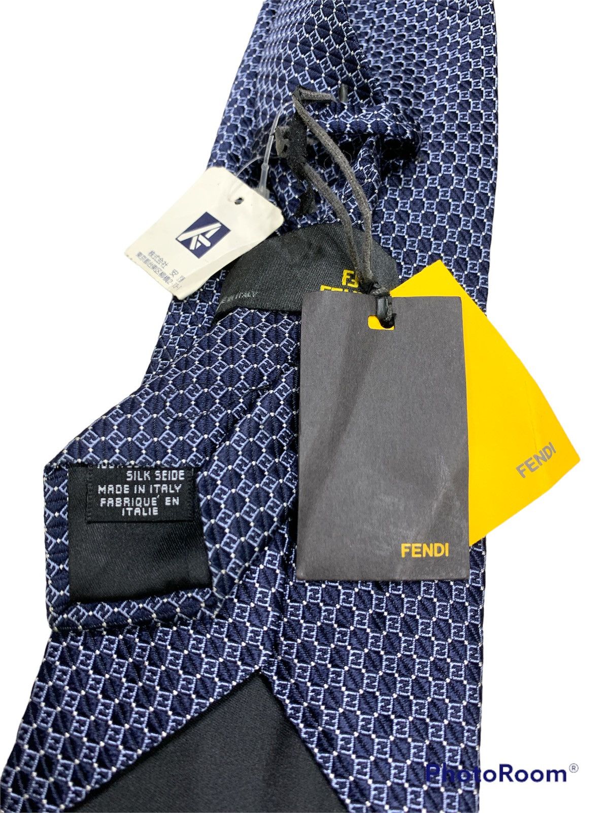 Fendi BNWT FENDI FULL MONOGRAM SILK NECK TIE Size ONE SIZE - 4 Thumbnail