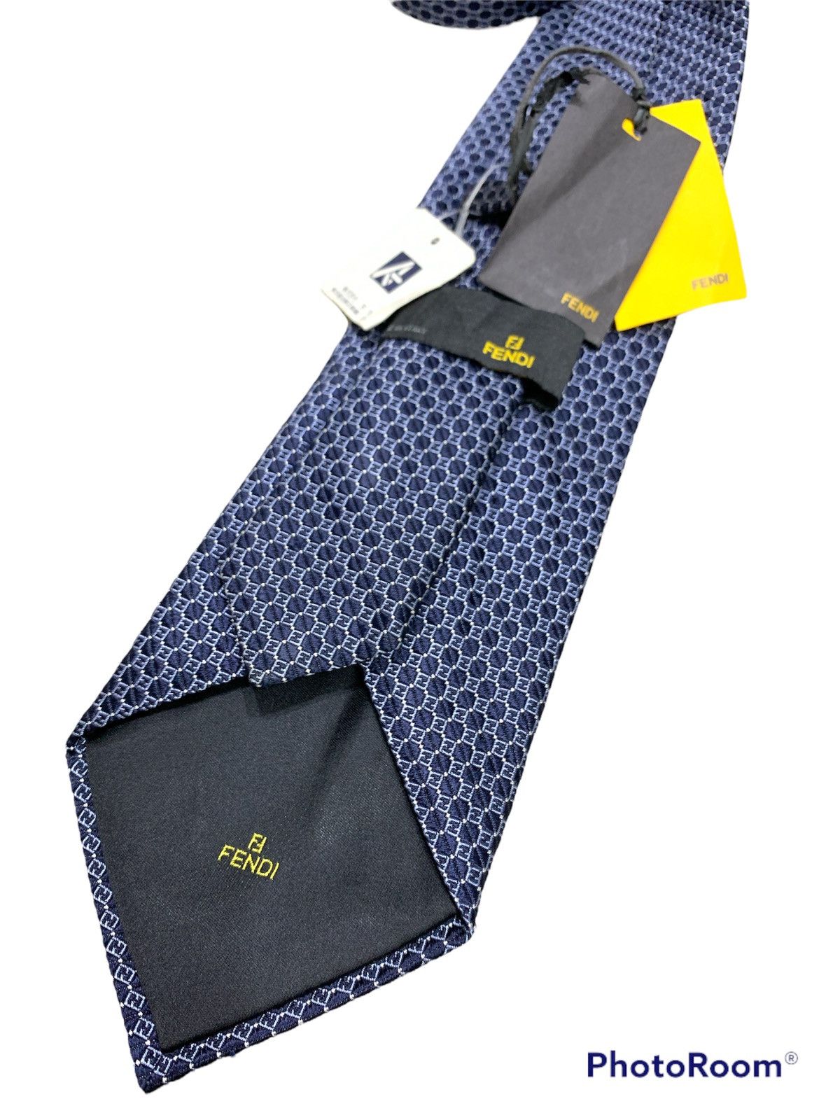 Fendi BNWT FENDI FULL MONOGRAM SILK NECK TIE Size ONE SIZE - 3 Thumbnail